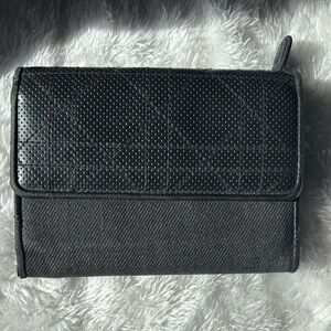 Dior Black Textured Wallet